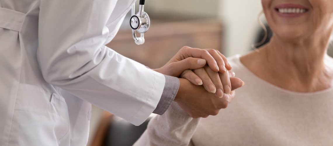 Doctor,Giving,Hope.,Close,Up,Shot,Of,Young,Female,Physician